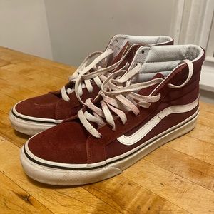 VANS burgundy hightops